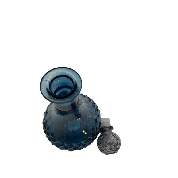 Blue Glass Canister Vase Decor, LED Lights Up Fairy light Crystal Display - Picture 8 of 9